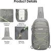 imageG4Free Sling Bag Backpack RFID Blocking Crossbody with Front Pocket Hiking Daypack Outdoor Chest Bag for Women MenGrey