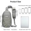 imageG4Free Sling Bag Backpack RFID Blocking Crossbody with Front Pocket Hiking Daypack Outdoor Chest Bag for Women MenGrey