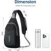 imageG4Free Sling Bag Casual Chest Shoulder Handbag Crossbody Backpack for Men Women with Front Pocket BlackBlack