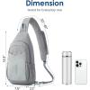 imageG4Free Sling Bag Casual Chest Shoulder Handbag Crossbody Backpack for Men Women with Front Pocket BlackGray