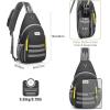 imageG4Free Sling Bag RFID Blocking Crossbody Backpack Travel Chest Bag Hiking Daypack for Women Men Outdoor SportsBlack