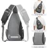imageG4Free Sling Bag RFID Blocking Crossbody Backpack Travel Chest Bag Hiking Daypack for Women Men Outdoor SportsBlack