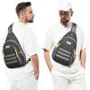 imageG4Free Sling Bag RFID Blocking Crossbody Backpack Travel Chest Bag Hiking Daypack for Women Men Outdoor SportsBlack