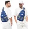 imageG4Free Sling Bag RFID Blocking Crossbody Backpack Travel Chest Bag Hiking Daypack for Women Men Outdoor SportsDark Blue