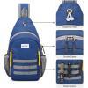 imageG4Free Sling Bag RFID Blocking Crossbody Backpack Travel Chest Bag Hiking Daypack for Women Men Outdoor SportsDark Blue