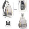 imageG4Free Sling Bag RFID Blocking Crossbody Backpack Travel Chest Bag Hiking Daypack for Women Men Outdoor SportsIvory