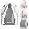 imageG4Free Sling Bag RFID Blocking Crossbody Backpack Travel Chest Bag Hiking Daypack for Women Men Outdoor SportsIvory