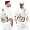 imageG4Free Sling Bag RFID Blocking Crossbody Backpack Travel Chest Bag Hiking Daypack for Women Men Outdoor SportsIvory