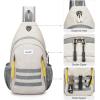 imageG4Free Sling Bag RFID Blocking Crossbody Backpack Travel Chest Bag Hiking Daypack for Women Men Outdoor SportsIvory