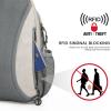 imageG4Free Sling Bag RFID Blocking Crossbody Backpack Travel Chest Bag Hiking Daypack for Women Men Outdoor SportsIvory