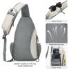 imageG4Free Sling Bag RFID Blocking Crossbody Backpack Travel Chest Bag Hiking Daypack for Women Men Outdoor SportsIvory