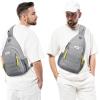 imageG4Free Sling Bag RFID Blocking Crossbody Backpack Travel Chest Bag Hiking Daypack for Women Men Outdoor SportsLight Grey