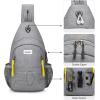 imageG4Free Sling Bag RFID Blocking Crossbody Backpack Travel Chest Bag Hiking Daypack for Women Men Outdoor SportsLight Grey