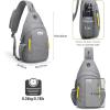 imageG4Free Sling Bag RFID Blocking Crossbody Backpack Travel Chest Bag Hiking Daypack for Women Men Outdoor SportsLight Grey