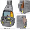 imageG4Free Sling Bag RFID Blocking Crossbody Backpack Travel Chest Bag Hiking Daypack for Women Men Outdoor SportsLight Grey