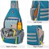imageG4Free Sling Bag RFID Blocking Crossbody Backpack Travel Chest Bag Hiking Daypack for Women Men Outdoor SportsTeal Blue