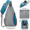 imageG4Free Sling Bag RFID Blocking Crossbody Backpack Travel Chest Bag Hiking Daypack for Women Men Outdoor SportsTeal Blue