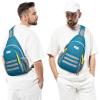 imageG4Free Sling Bag RFID Blocking Crossbody Backpack Travel Chest Bag Hiking Daypack for Women Men Outdoor SportsTeal Blue