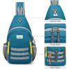 imageG4Free Sling Bag RFID Blocking Crossbody Backpack Travel Chest Bag Hiking Daypack for Women Men Outdoor SportsTeal Blue