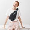 imageG4Free Sling Bag RFID Crossbody Sling Backpack with USB Charging Port Travel Hiking Daypack Shoulder Chest Bag for Women MenBlackBlack