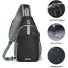 imageG4Free Sling Bag RFID Crossbody Sling Backpack with USB Charging Port Travel Hiking Daypack Shoulder Chest Bag for Women MenBlackBlack