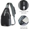 imageG4Free Sling Bag RFID Crossbody Sling Backpack with USB Charging Port Travel Hiking Daypack Shoulder Chest Bag for Women MenBlackBlack