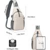 imageG4Free Sling Bag RFID Crossbody Sling Backpack with USB Charging Port Travel Hiking Daypack Shoulder Chest Bag for Women MenBlackIvory