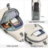 imageG4Free Sling Bag RFID Crossbody Sling Backpack with USB Charging Port Travel Hiking Daypack Shoulder Chest Bag for Women MenBlackIvory
