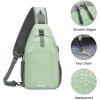 imageG4Free Sling Bag RFID Crossbody Sling Backpack with USB Charging Port Travel Hiking Daypack Shoulder Chest Bag for Women MenBlackLight Green