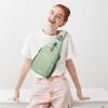 imageG4Free Sling Bag RFID Crossbody Sling Backpack with USB Charging Port Travel Hiking Daypack Shoulder Chest Bag for Women MenBlackLight Green