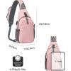 imageG4Free Sling Bag RFID Crossbody Sling Backpack with USB Charging Port Travel Hiking Daypack Shoulder Chest Bag for Women MenBlackPink