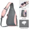 imageG4Free Sling Bag RFID Crossbody Sling Backpack with USB Charging Port Travel Hiking Daypack Shoulder Chest Bag for Women MenBlackPink