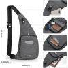 imageG4Free Sling Bag Waterproof Crossbody Bag for Men Women Lightweight Chest Shoulder Backpack for Business Travel HikingBlack