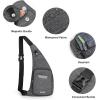 imageG4Free Sling Bag Waterproof Crossbody Bag for Men Women Lightweight Chest Shoulder Backpack for Business Travel HikingBlack