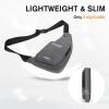 imageG4Free Sling Bag Waterproof Crossbody Bag for Men Women Lightweight Chest Shoulder Backpack for Business Travel HikingBlack