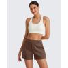 imageG4Free Smoofit Modal Soft Casual Shorts for Women 4quot High Waisted Sweat Shorts Summer Lounge Shorts with PocketsDark Coffee