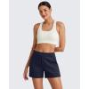 imageG4Free Smoofit Modal Soft Casual Shorts for Women 4quot High Waisted Sweat Shorts Summer Lounge Shorts with PocketsDark Navy