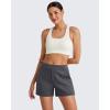 imageG4Free Smoofit Modal Soft Casual Shorts for Women 4quot High Waisted Sweat Shorts Summer Lounge Shorts with PocketsDeep Grey