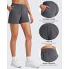 imageG4Free Smoofit Modal Soft Casual Shorts for Women 4quot High Waisted Sweat Shorts Summer Lounge Shorts with PocketsDeep Grey