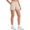 imageG4Free Smoofit Modal Soft Casual Shorts for Women 4quot High Waisted Sweat Shorts Summer Lounge Shorts with PocketsLight Khaki