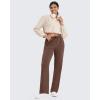 imageG4Free Smoofit Wide Leg Sweatpants Yoga Pants with Pockets Drawcord Casual Lounge Pants Modal Soft PetiteRegularTallDark Coffee