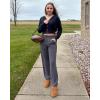 imageG4Free Smoofit Wide Leg Sweatpants Yoga Pants with Pockets Drawcord Casual Lounge Pants Modal Soft PetiteRegularTallDark Grey