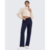 imageG4Free Smoofit Wide Leg Sweatpants Yoga Pants with Pockets Drawcord Casual Lounge Pants Modal Soft PetiteRegularTallDark Navy
