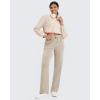 imageG4Free Smoofit Wide Leg Sweatpants Yoga Pants with Pockets Drawcord Casual Lounge Pants Modal Soft PetiteRegularTallLight Khaki