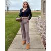 imageG4Free Smoofit Wide Leg Sweatpants Yoga Pants with Pockets Drawcord Casual Lounge Pants Modal Soft PetiteRegularTallTaupe