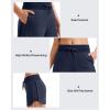 imageG4Free Sweat Shorts for Women Drawstring Summer Casual Lounge Shorts with Pockets Smoofit Modal SoftDark Blue