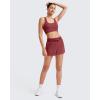 imageG4Free Sweat Shorts for Women Drawstring Summer Casual Lounge Shorts with Pockets Smoofit Modal SoftDark Burgundy