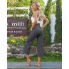 imageG4Free Wide Leg Capris Yoga Pants for Women with Pockets Summer High Waist Dress Pants for Workout Casual Pants 21quotDarkgrey