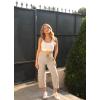 imageG4Free Wide Leg Capris Yoga Pants for Women with Pockets Summer High Waist Dress Pants for Workout Casual Pants 21quotKhaki