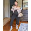 imageG4Free Wide Leg Maternity Yoga Capris Over The Belly Stretch Pregnancy Cropped Pants with PocketsDark Gray